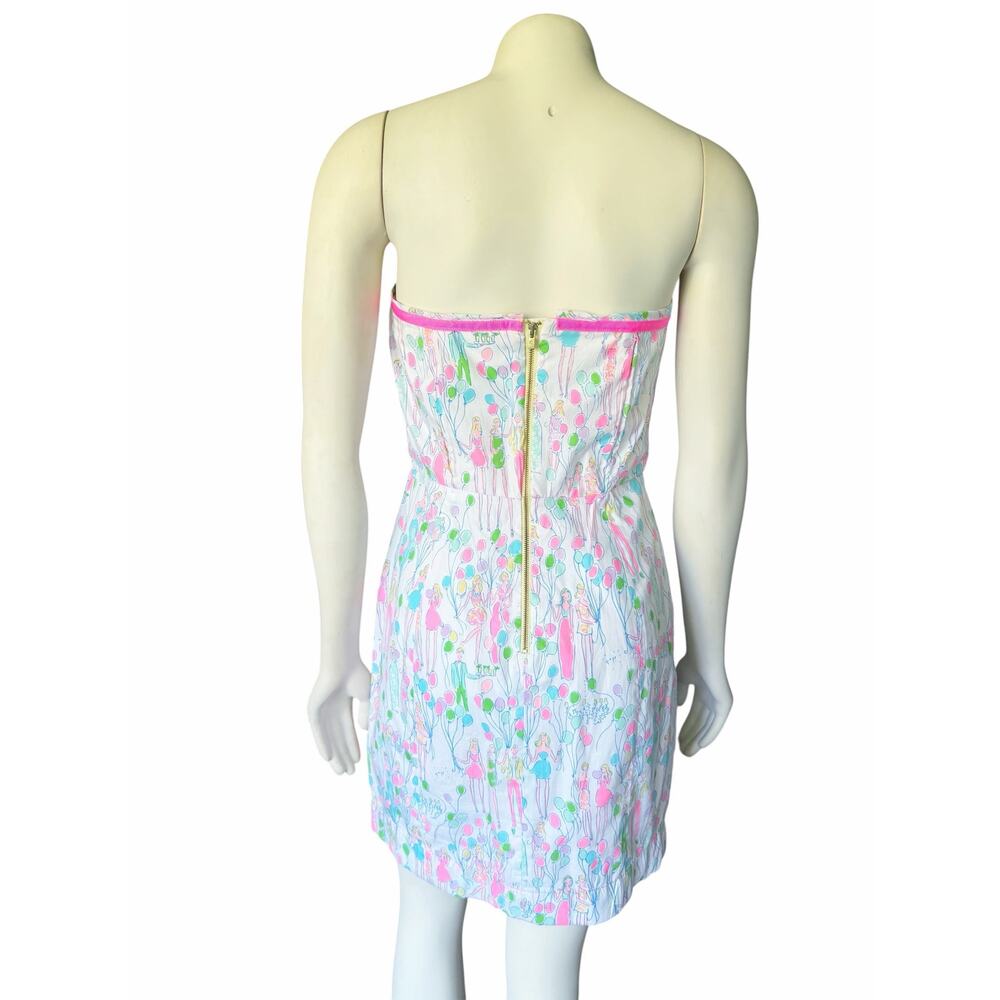 Lilly Pulitzer Pop Lowe Girls Balloons Strapless Dress Size 4 - Picture 9 of 14